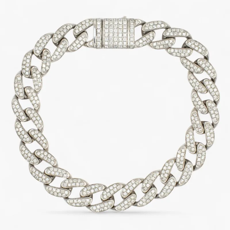 Bracelet en or blanc et diamants sold by 58 Facettes