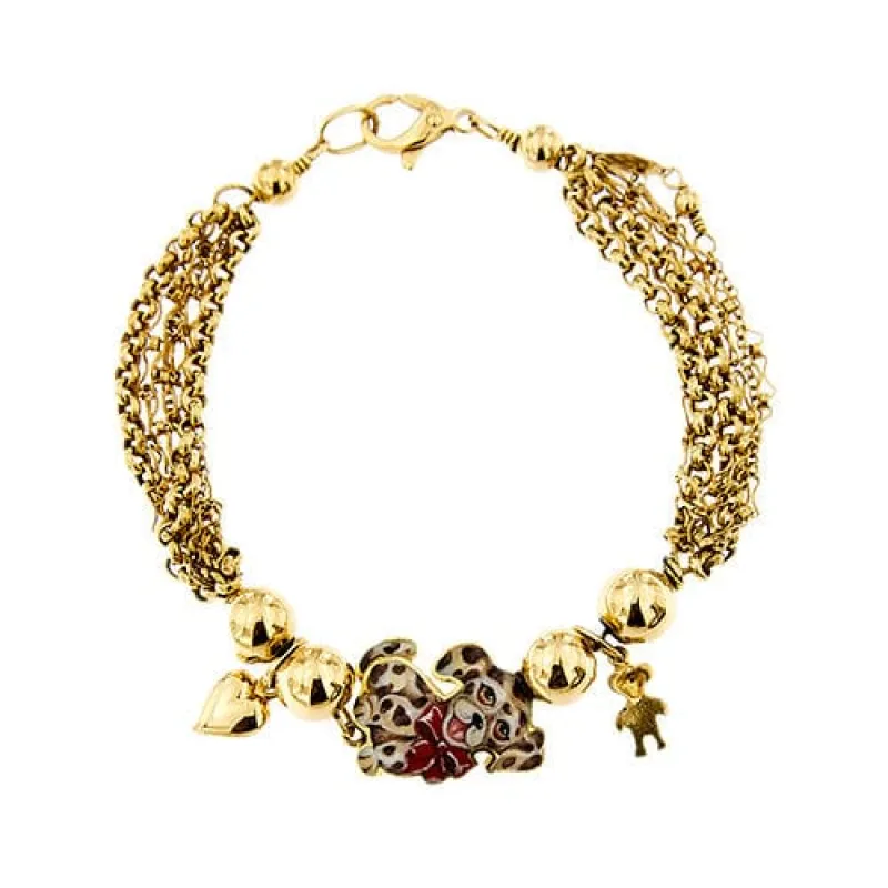 Bracelet multi-rangs avec chien émaillé sold by 58 Facettes