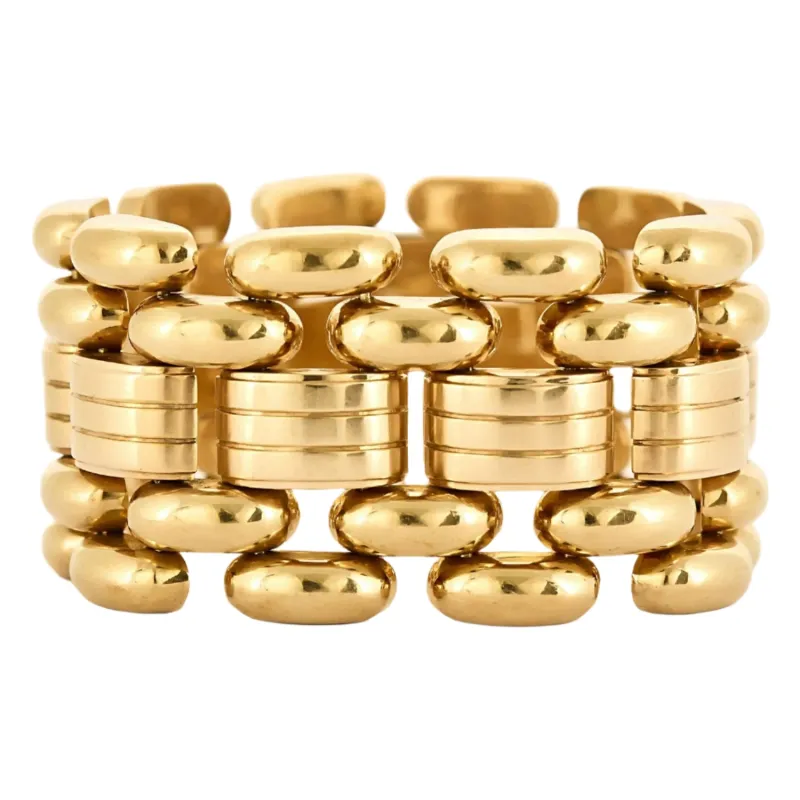 Bracelet Tank en or jaune sold by 58 Facettes