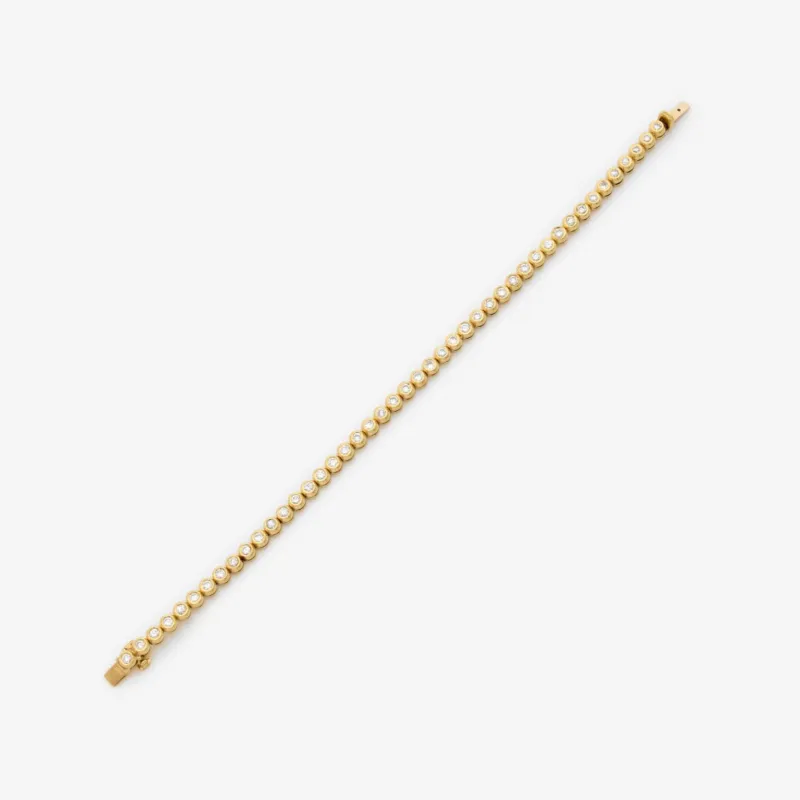 Bracelet tennis en or jaune et diamants sold by 58 Facettes