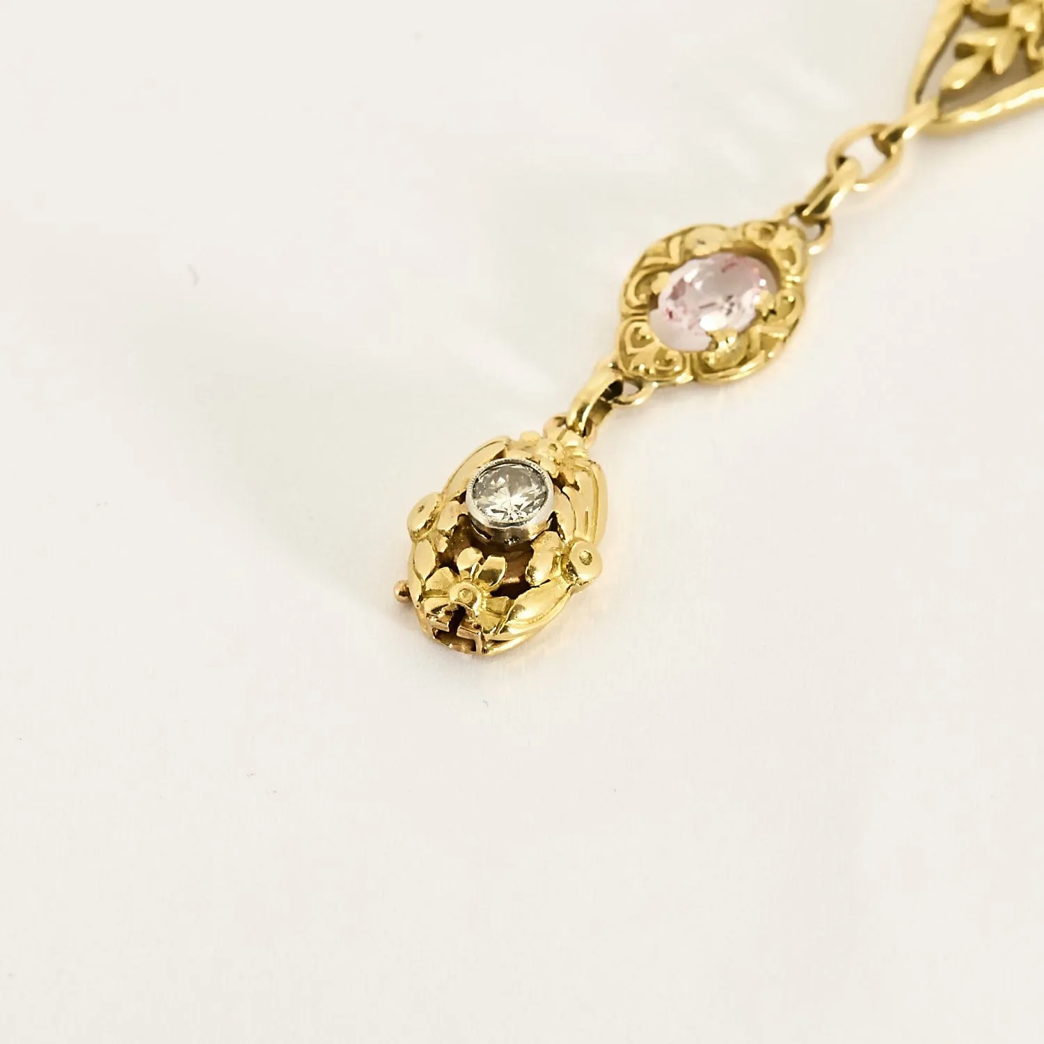 Bracelet en or jaune, saphir, topaze rose, émeraude et diamant sold by 58 Facettes product image thumbnail 5