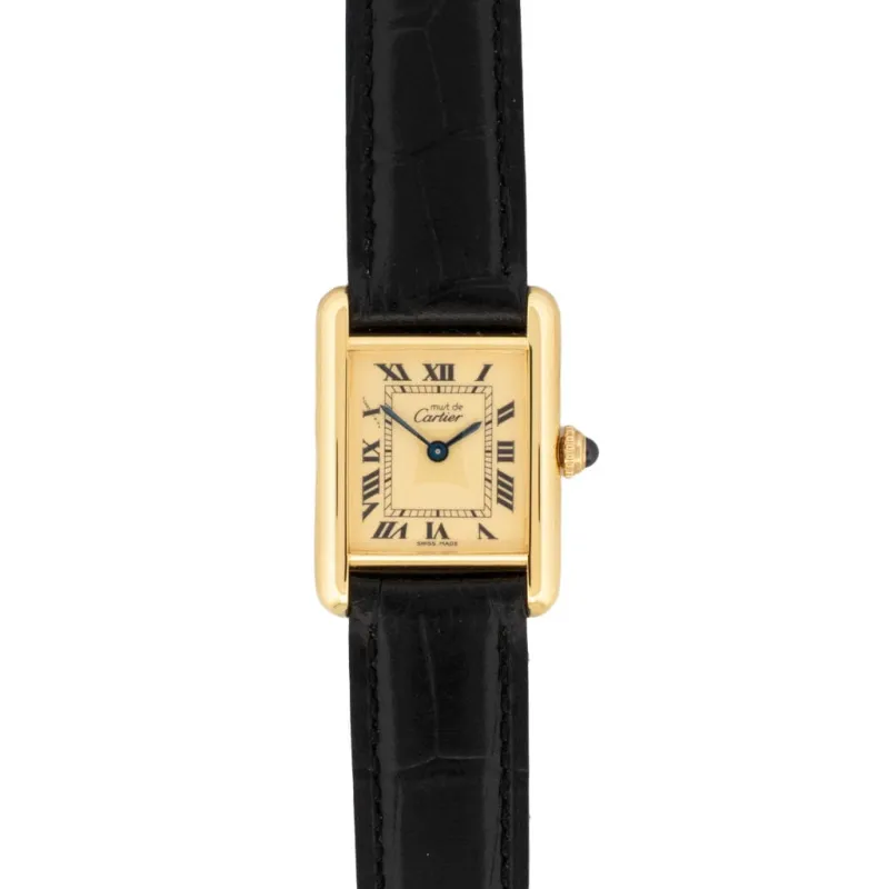 Cartier Tank Must - Cadran romain citron - SM sold by 58 Facettes