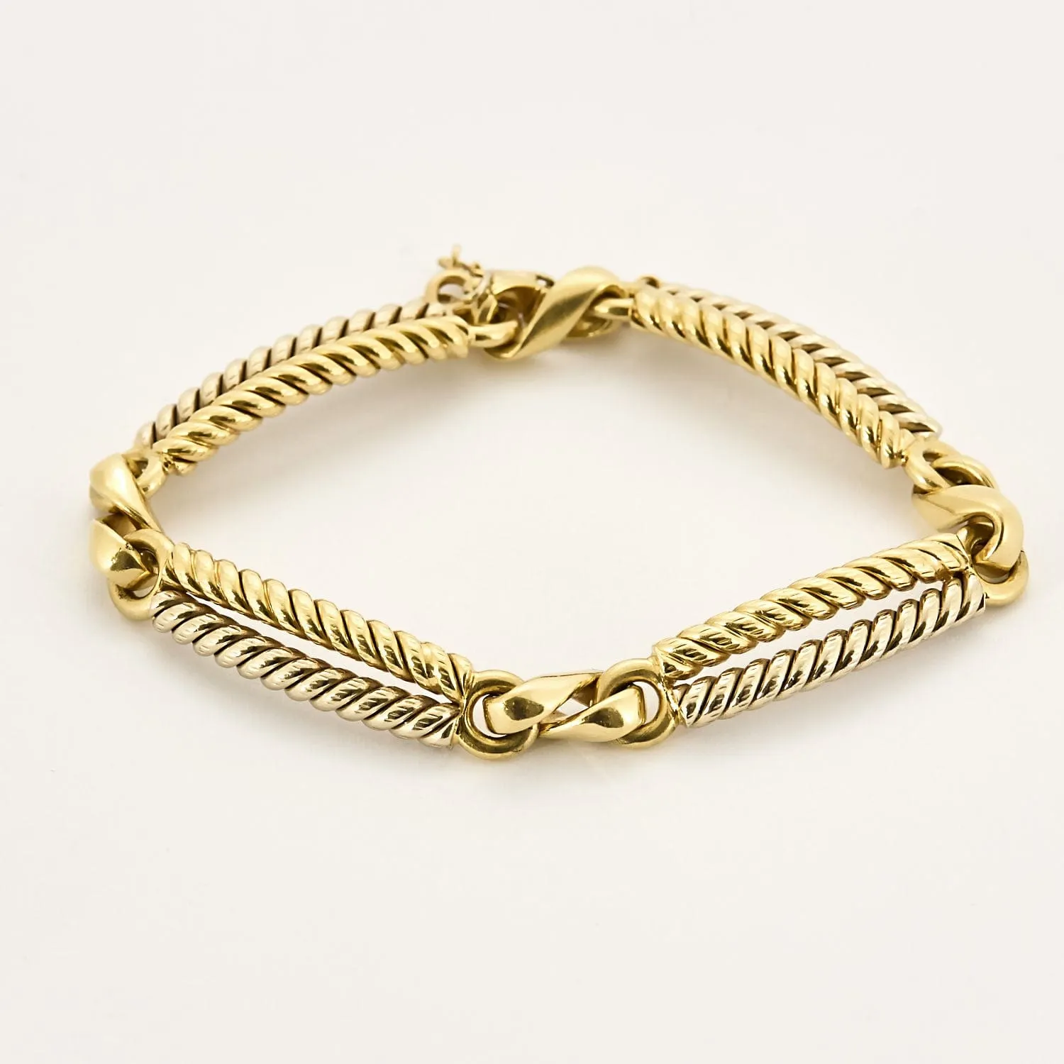 Bracelet en or blanc et jaune sold by 58 Facettes product image thumbnail 3