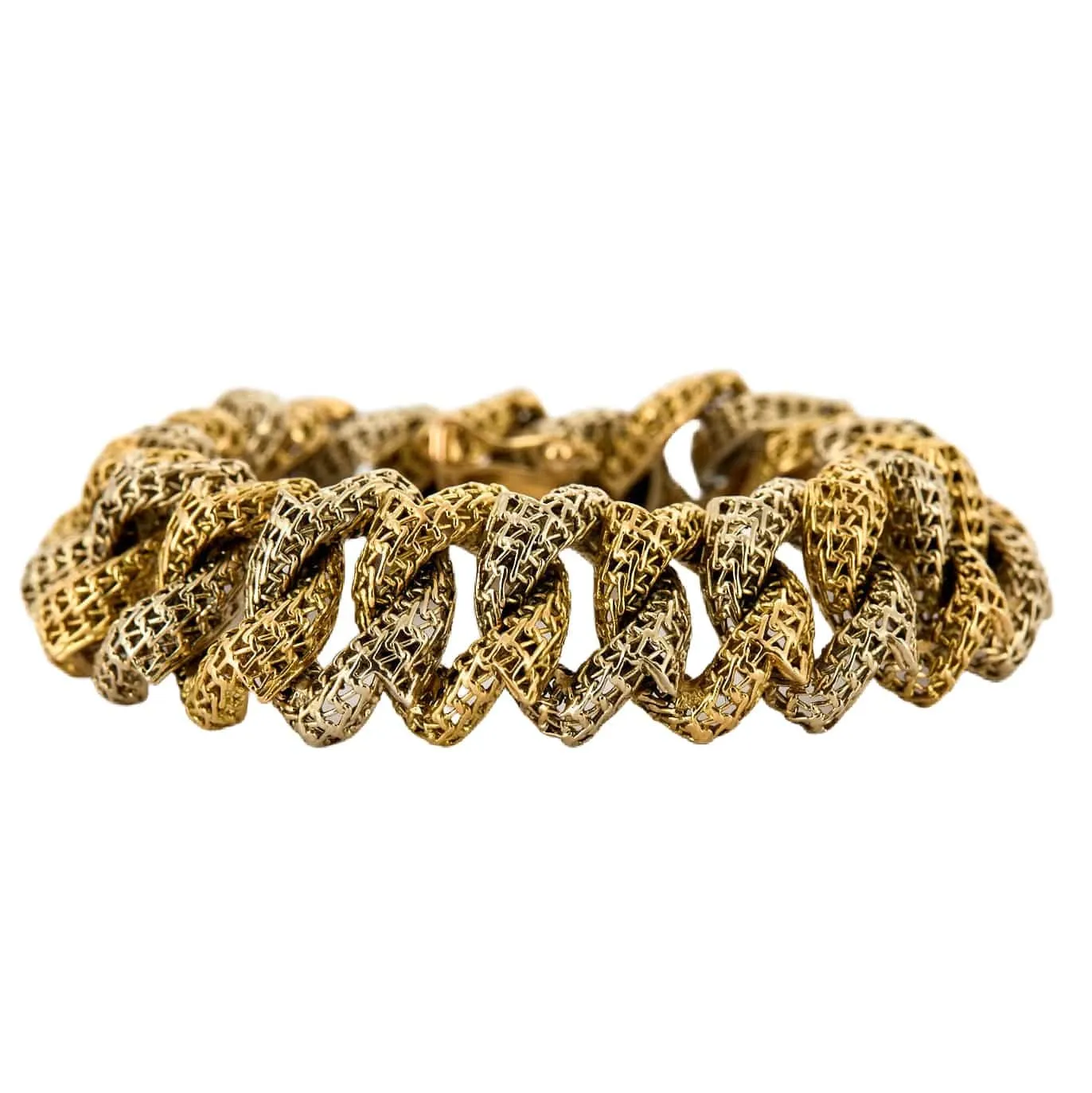 Bracelet or jaune et blanc sold by 58 Facettes