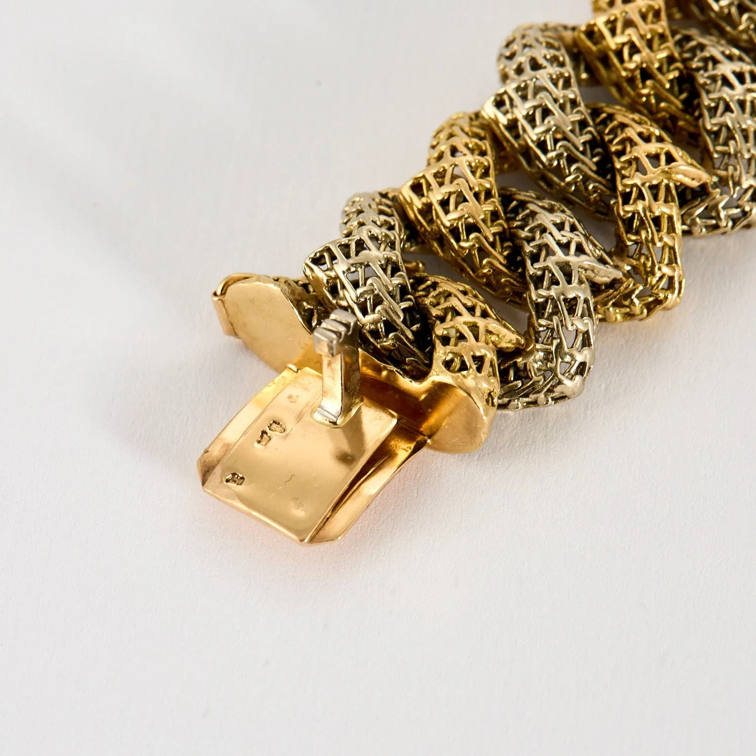 Bracelet or jaune et blanc sold by 58 Facettes product image thumbnail 5