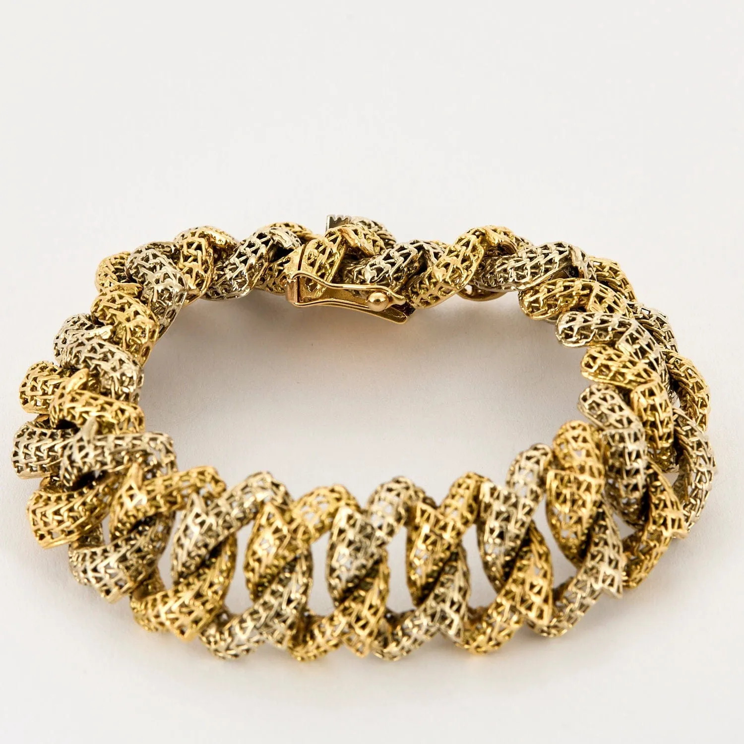 Bracelet or jaune et blanc sold by 58 Facettes product image thumbnail 3