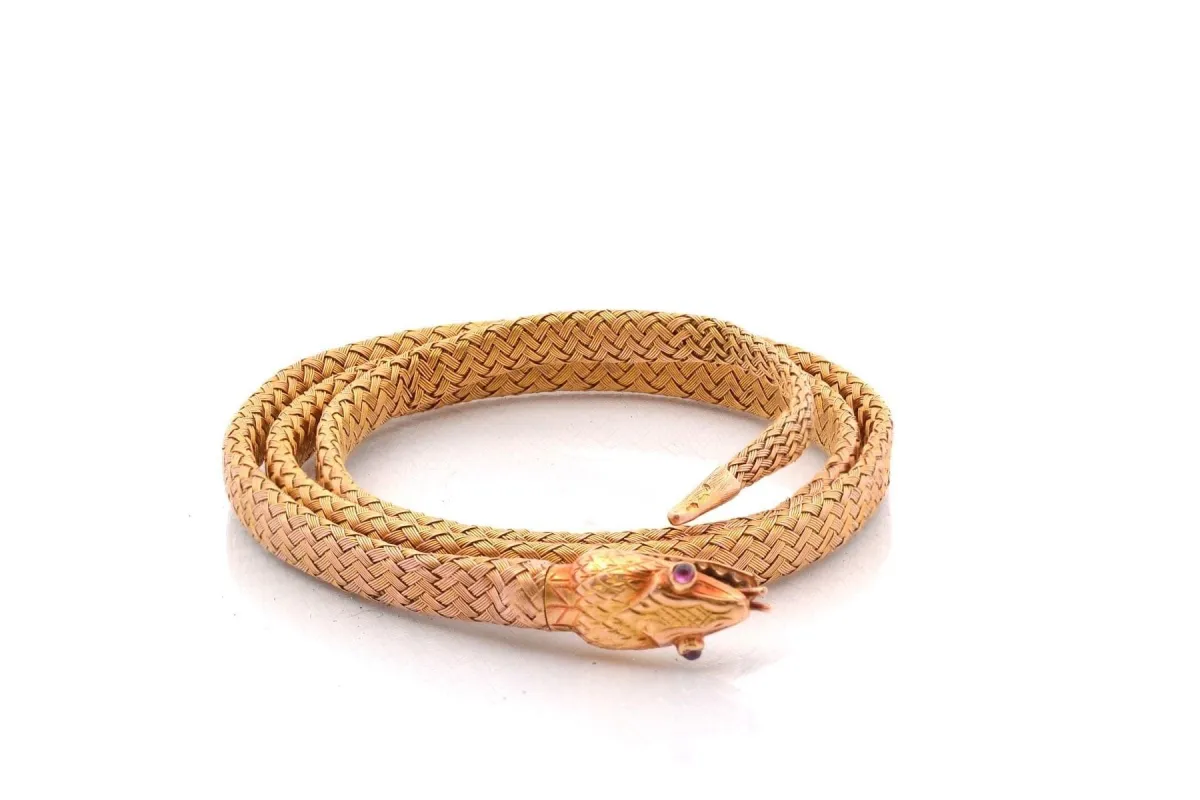 Bracelet vintage serpent en or 18 carats sold by 58 Facettes