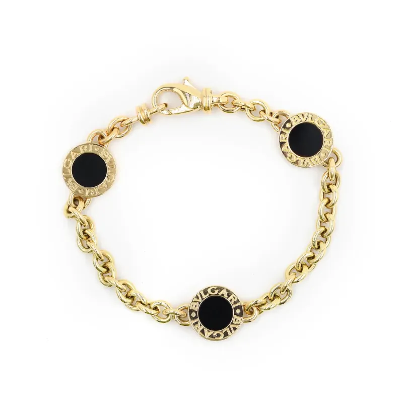 Bulgari - Bracelet en or jaune avec onyx noir sold by 58 Facettes
