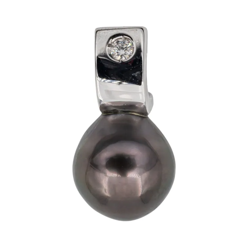 Pendentif Perle de Tahiti Or blanc Diamant sold by 58 Facettes