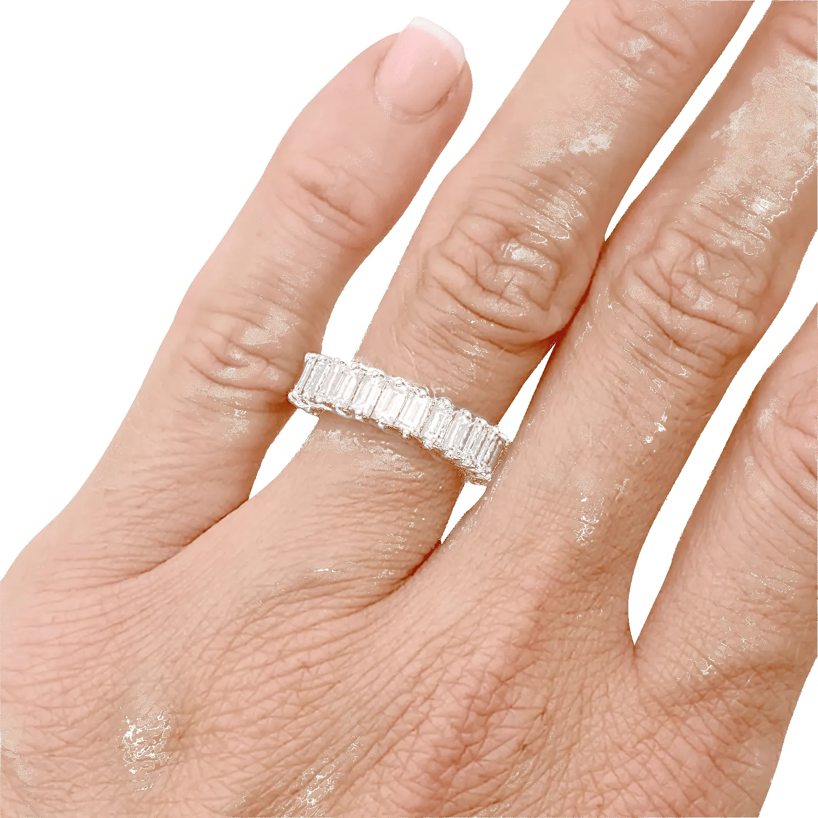 Alliance tour complet, diamants baguettes. sold by 58 Facettes product image thumbnail 5