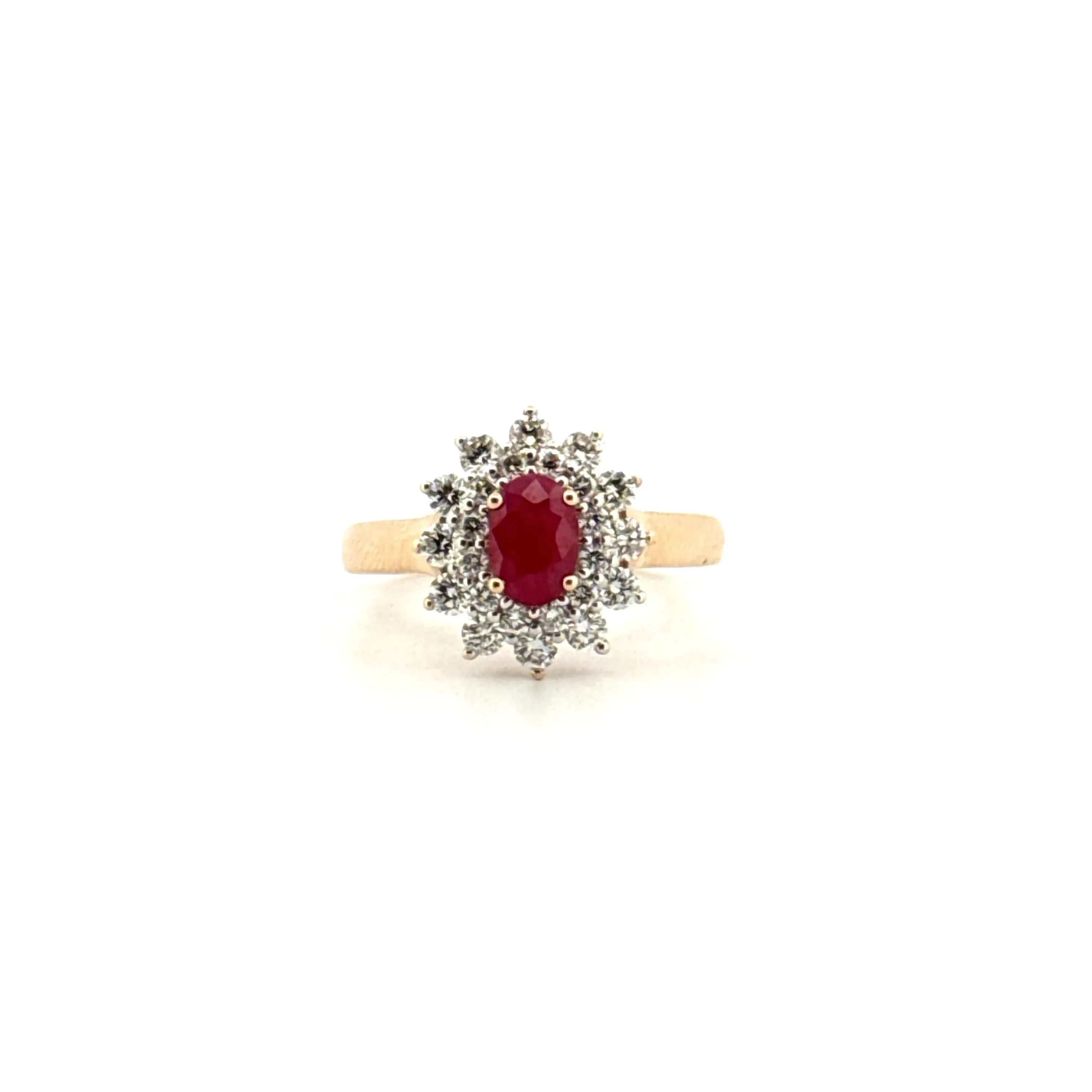 Bague Pompadour or jaune rubis & diamants sold by 58 Facettes