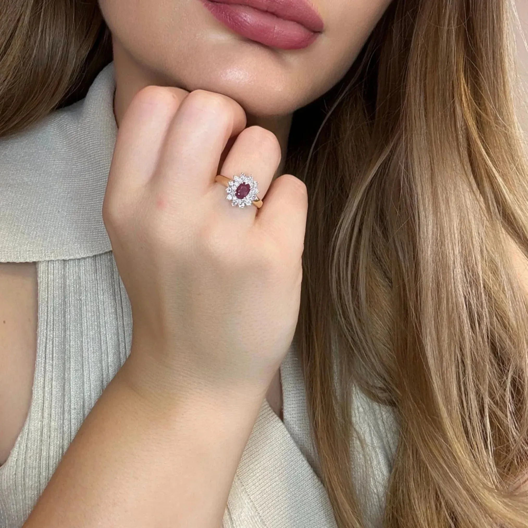 Bague Pompadour or jaune rubis & diamants sold by 58 Facettes product image thumbnail 2