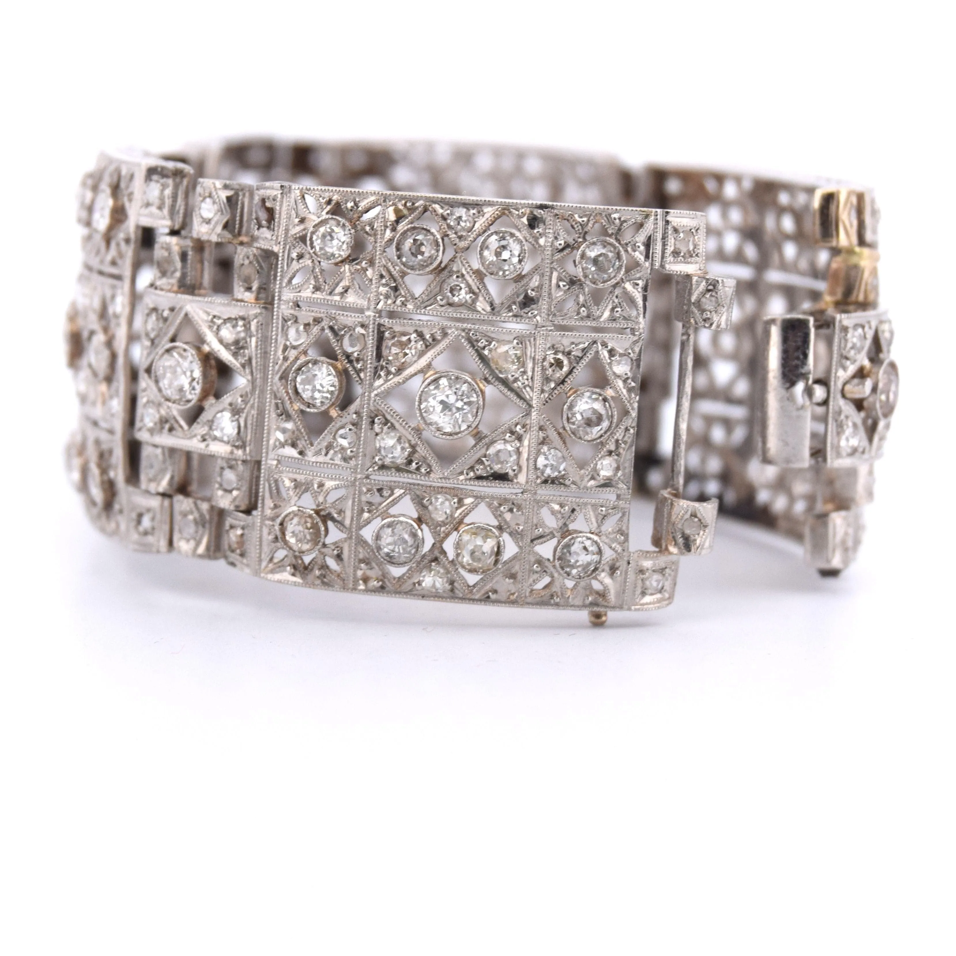 Bracelet Antique Deco, en platine avec diamants sold by 58 Facettes product image thumbnail 5