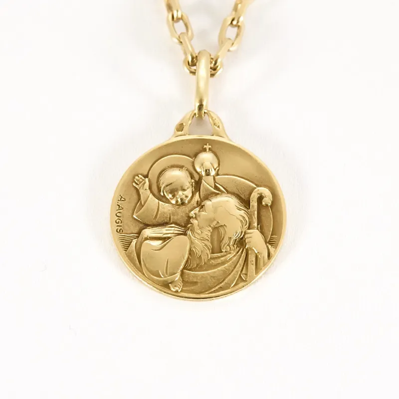 Chaîne en or jaune et médaille augis sold by 58 Facettes