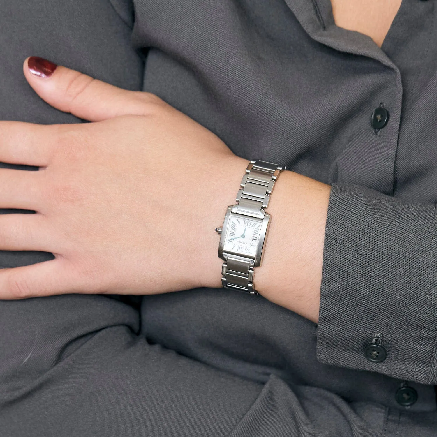 CARTIER - Montre Tank Française sold by 58 Facettes product image thumbnail 2