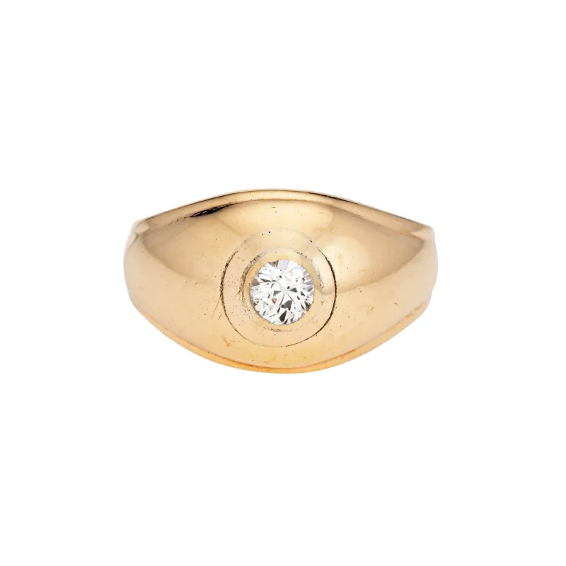 Chevalière vintage en or jaune avec diamants, 1944 sold by 58 Facettes