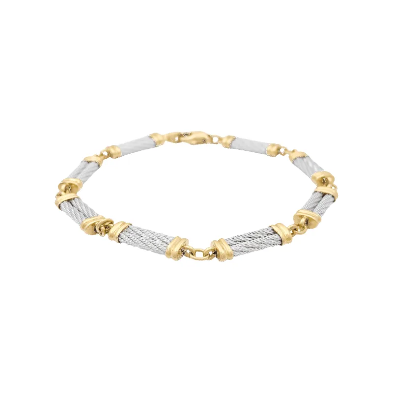 Bracelet Fred, "Force 10", en or jaune, acier. sold by 58 Facettes