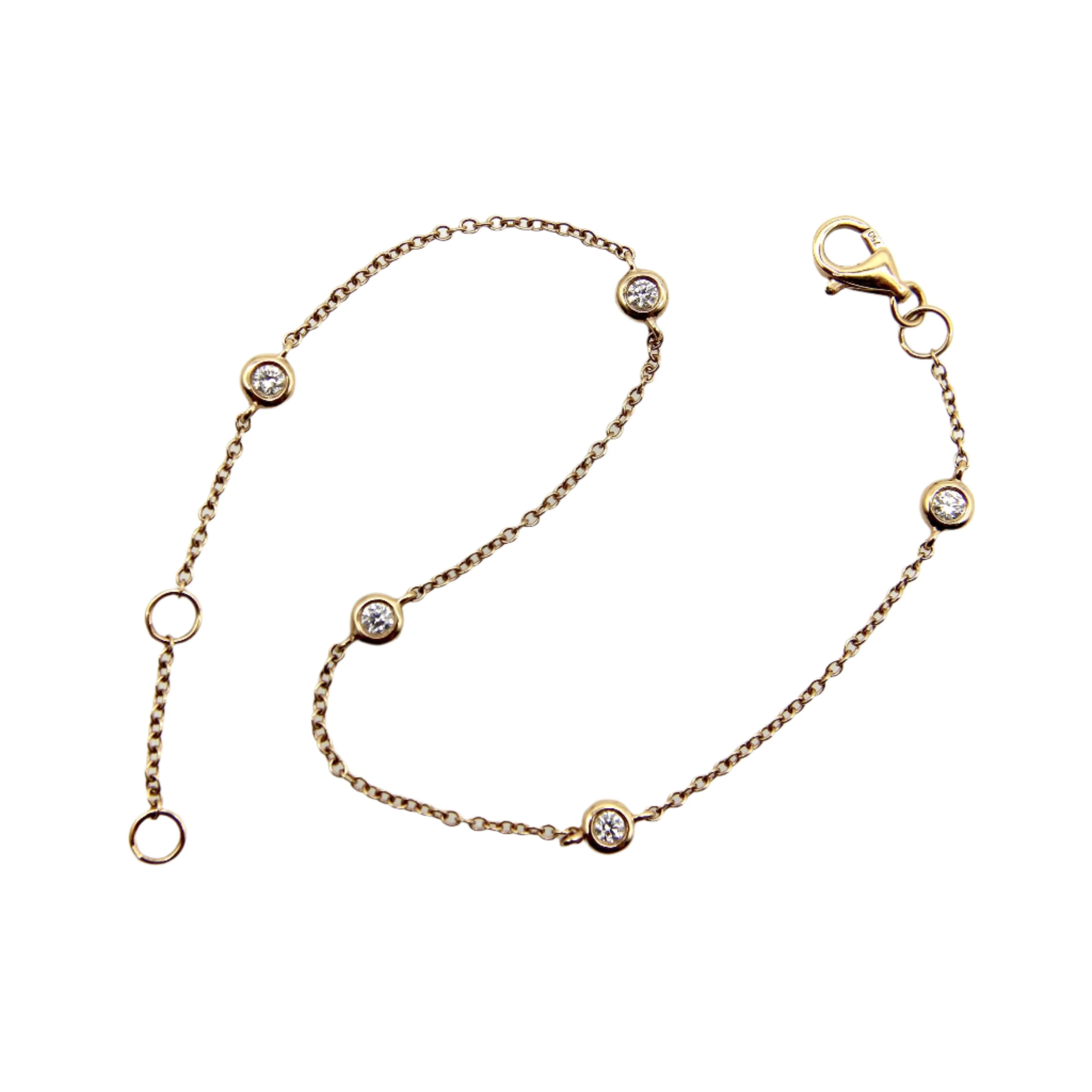 Bracelet vintage en or 18 carats avec diamants au mètre sold by 58 Facettes