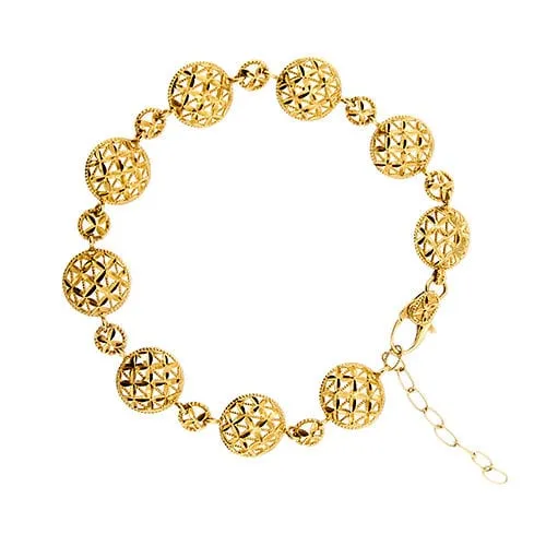 Bracelet créoles ajourées en or jaune sold by 58 Facettes