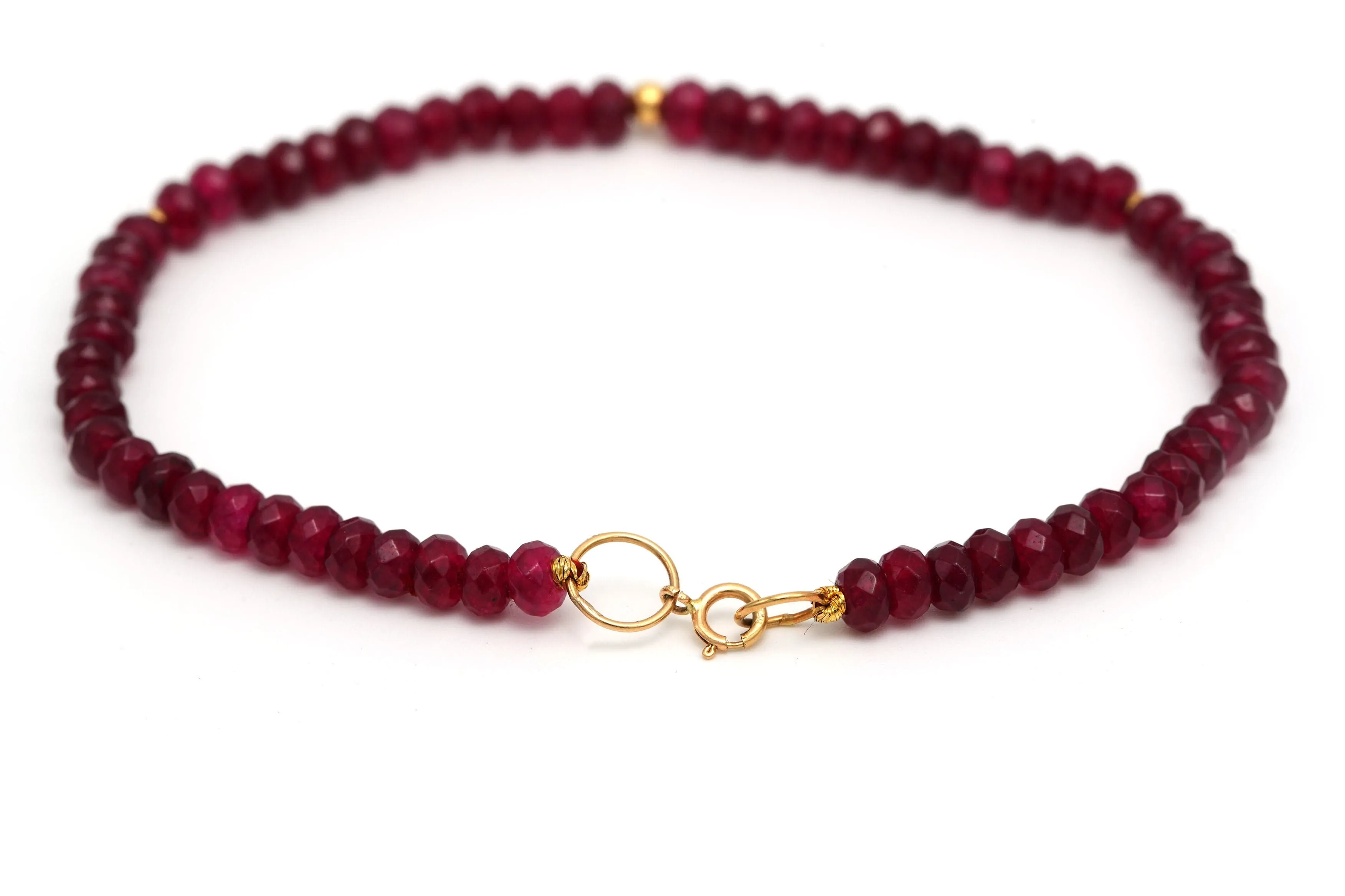 Bracelet contemporain en or jaune serti de rubis sold by 58 Facettes product image thumbnail 3