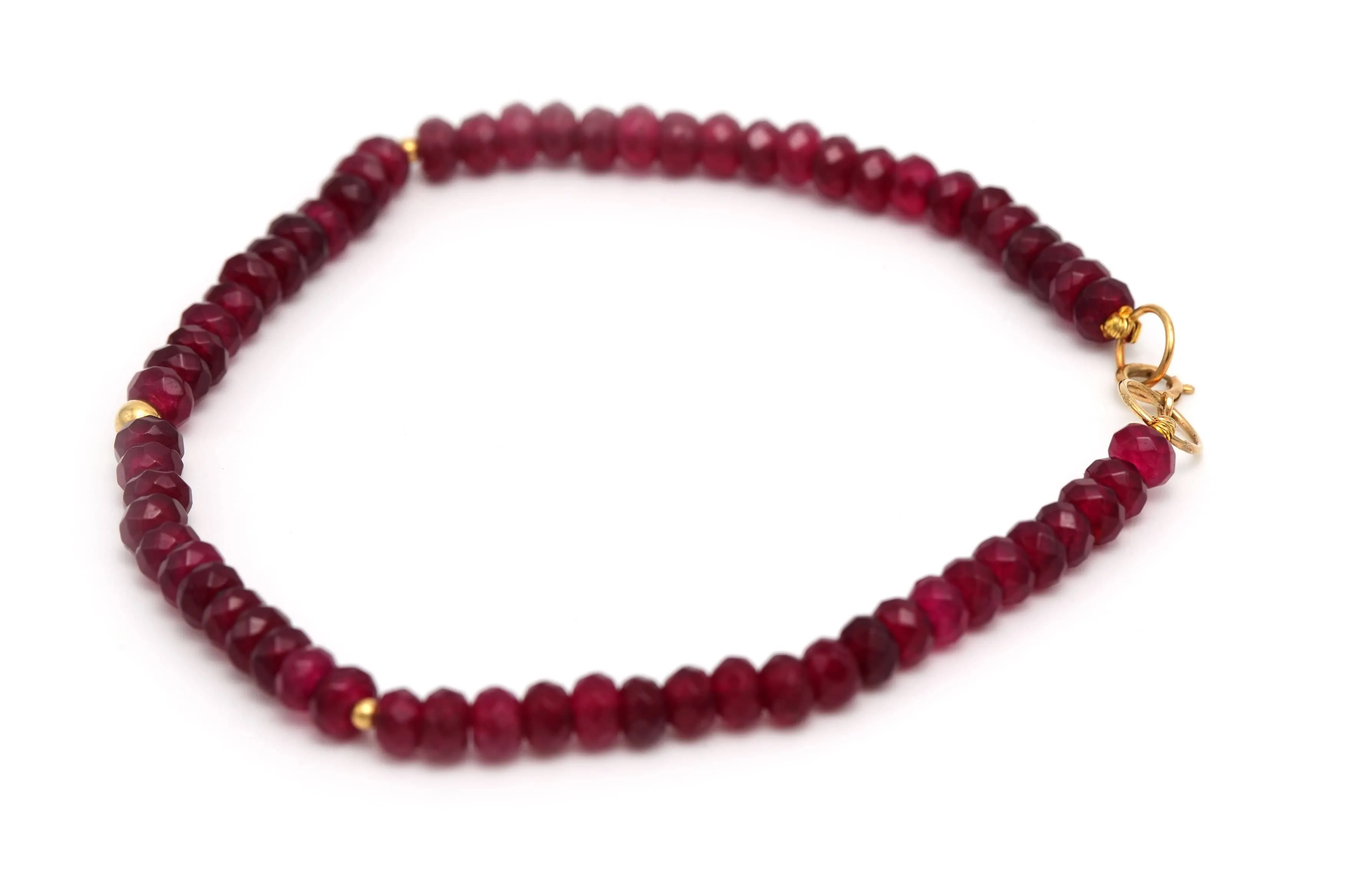 Bracelet contemporain en or jaune serti de rubis sold by 58 Facettes product image thumbnail 2