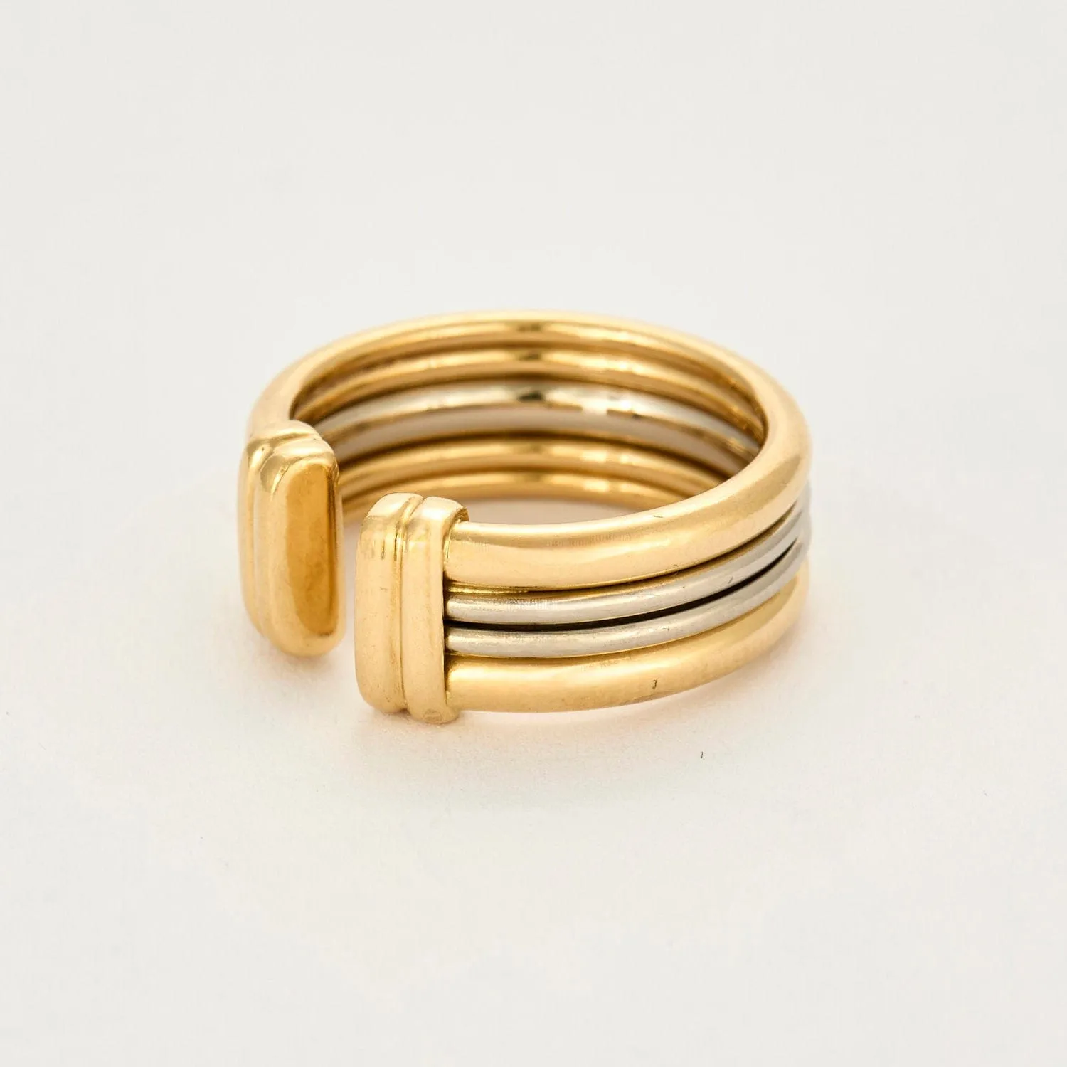 Bague ouverte or jaune et gris sold by 58 Facettes product image thumbnail 3