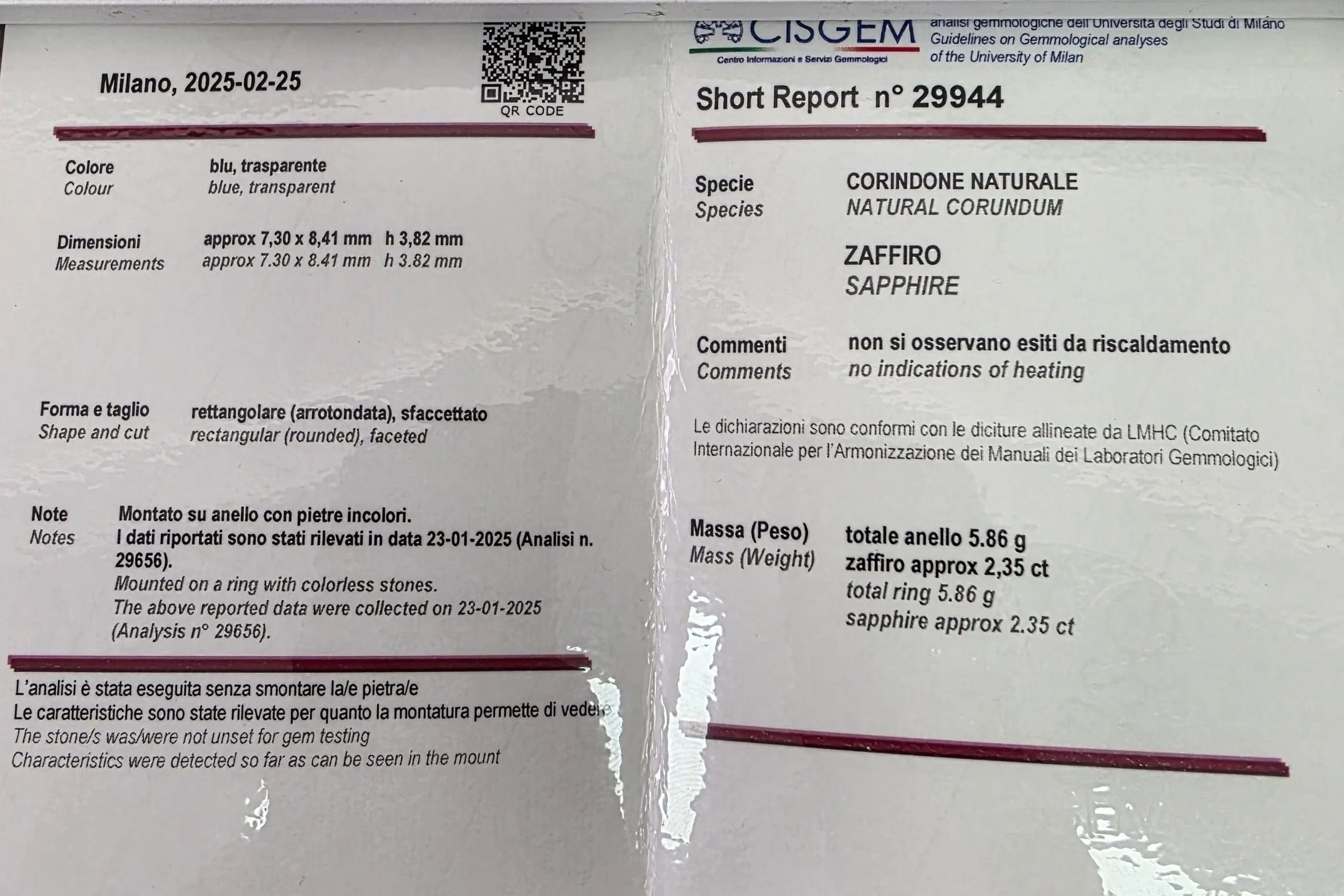 Superbe bague en platine avec saphir naturel et diamants sold by 58 Facettes product image thumbnail 5