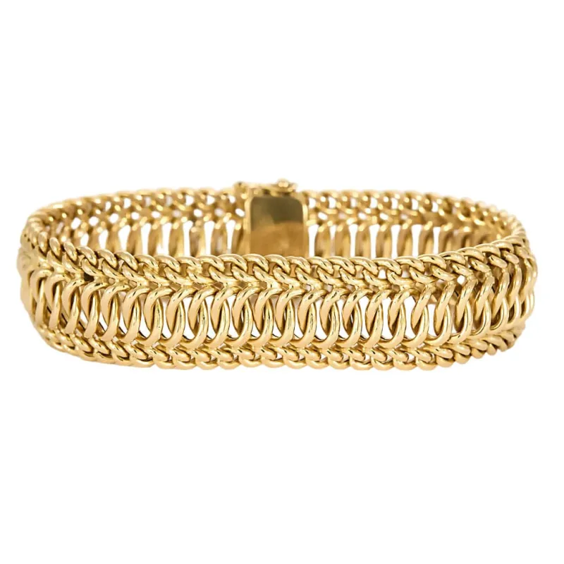 Bracelet or jaune maille tressée sold by 58 Facettes