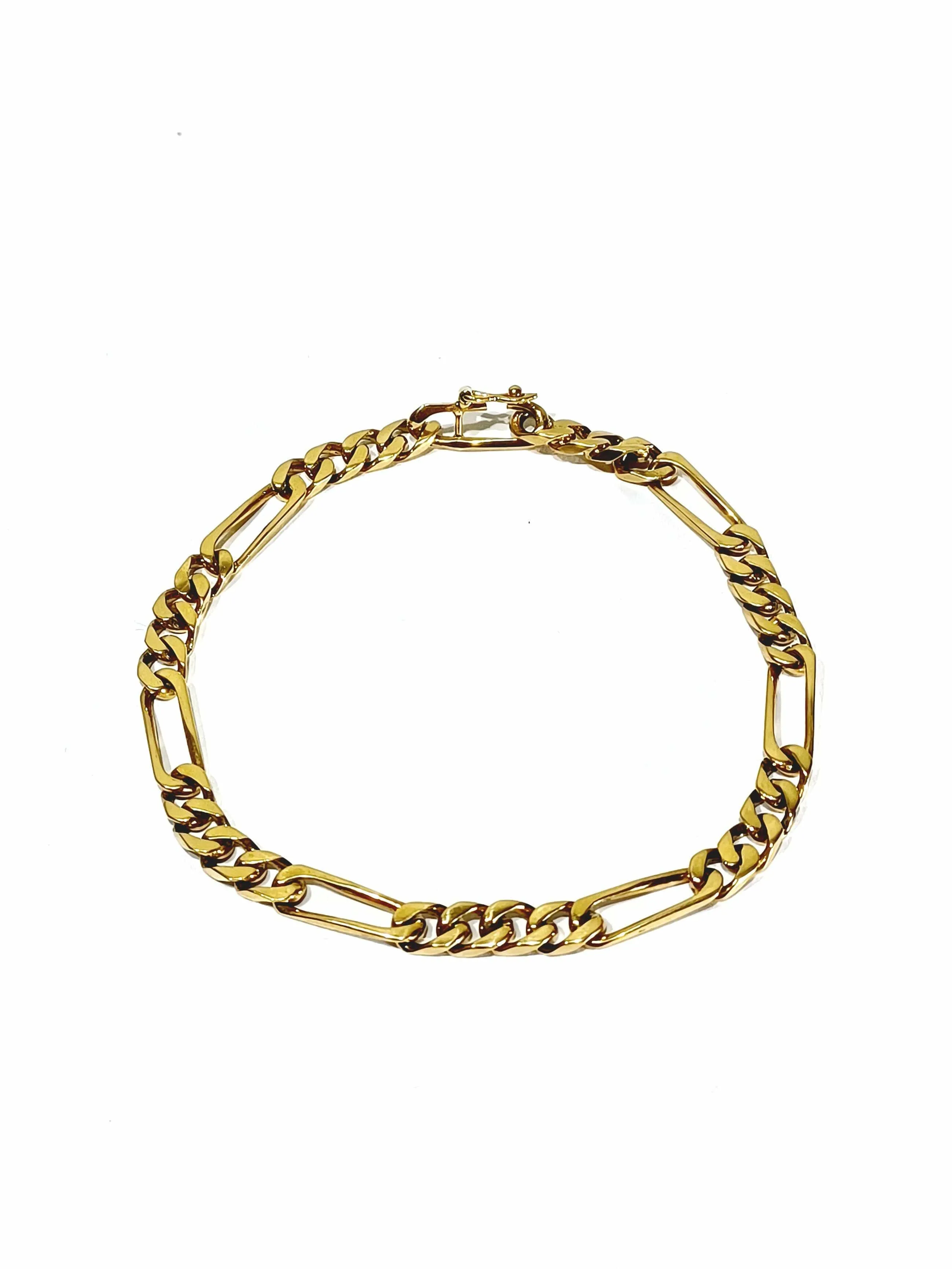 Bracelet En Or Rose Mailles Figaro sold by 58 Facettes product image thumbnail 4