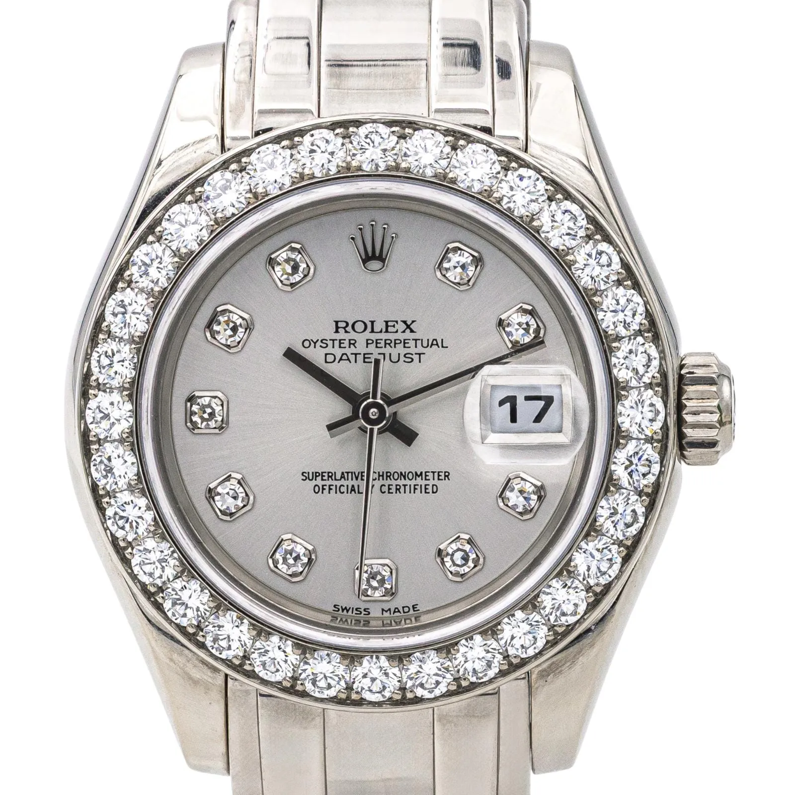 Montre Rolex Lady-Datejust Pearl Master Or blanc Diamant sold by 58 Facettes product image thumbnail 3