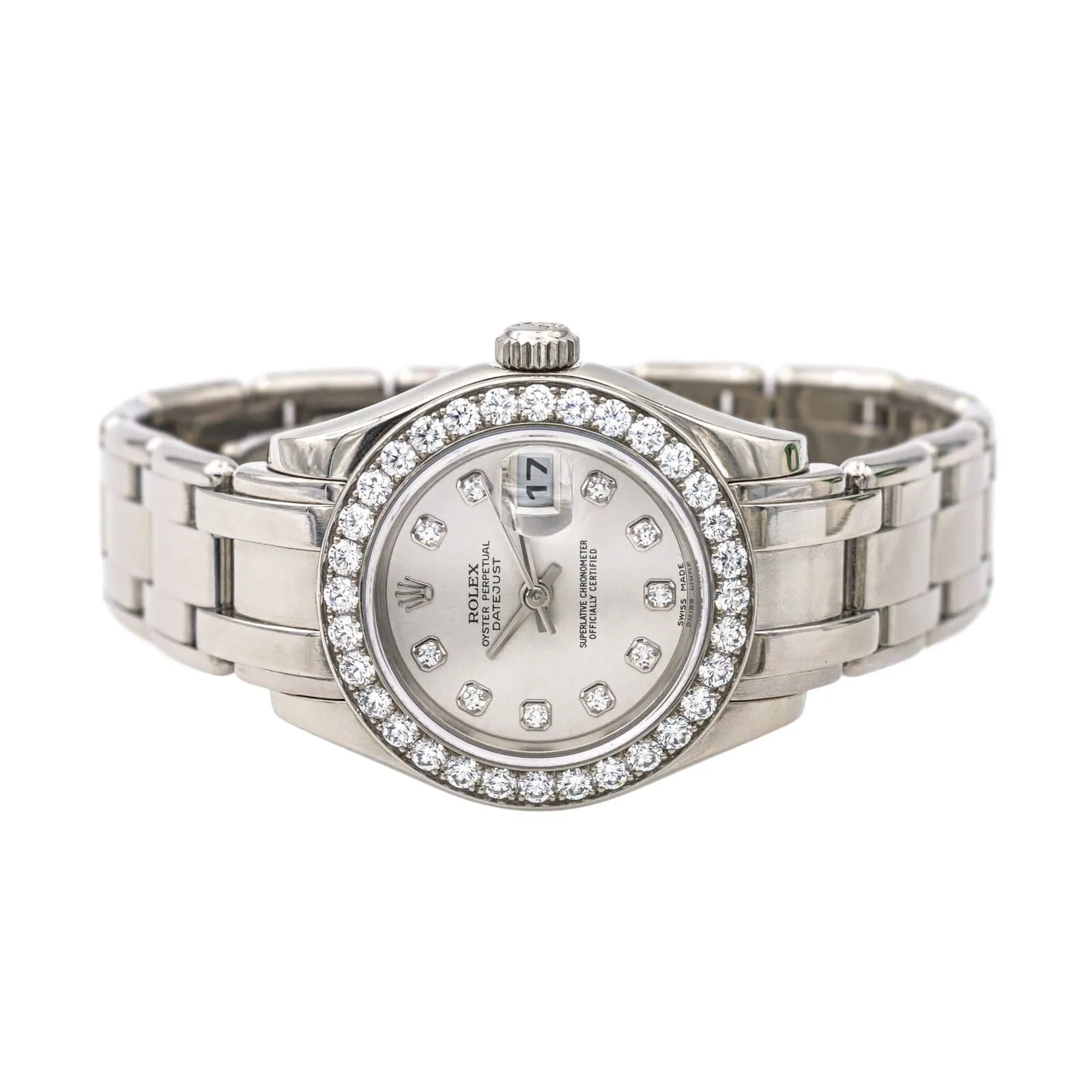 Montre Rolex Lady-Datejust Pearl Master Or blanc Diamant sold by 58 Facettes product image thumbnail 4