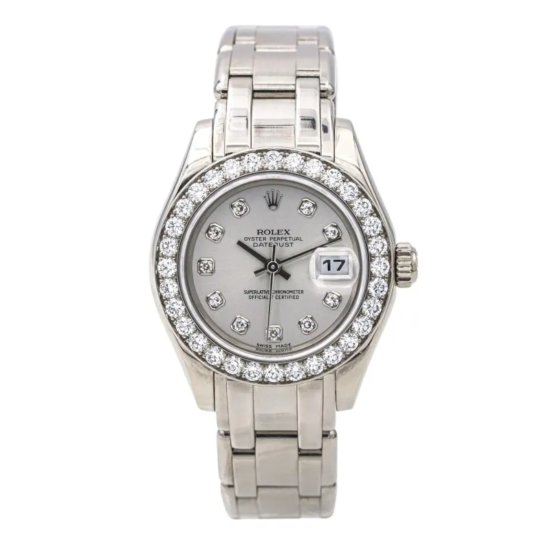 Montre Rolex Lady-Datejust Pearl Master Or blanc Diamant sold by 58 Facettes