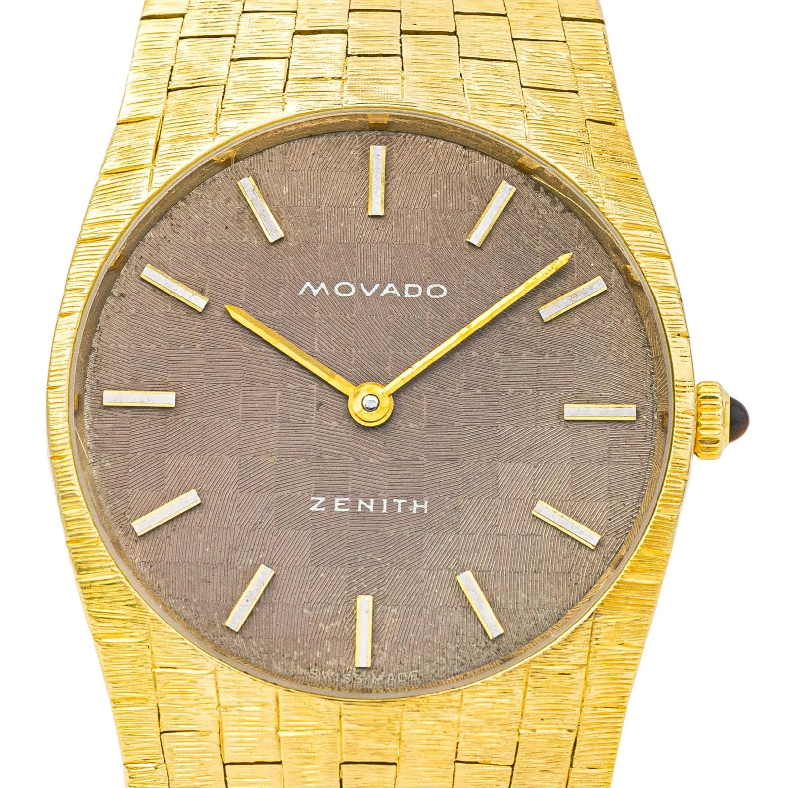 Zenith/Movado - Montre en or jaune 18 carats œil de tigre sold by 58 Facettes product image thumbnail 4