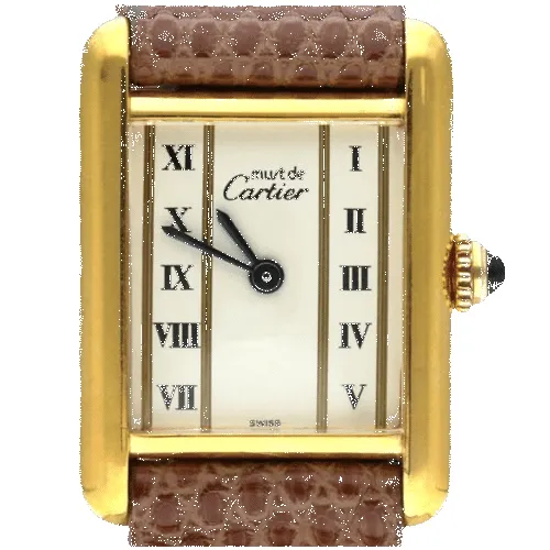 Cartier Tank Vermeil - Montre femme quartz plaqué or sold by 58 Facettes