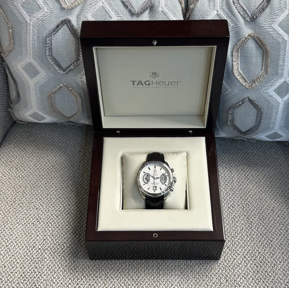 Montre TAG Heuer Grand Carrera en acier - 43 mm - Ref. CAV511B - Vers 2010 - Avec boite dorigine sold by 58 Facettes product image thumbnail 4