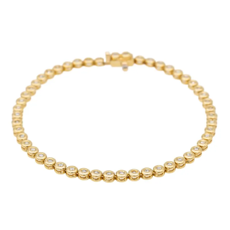 Bracelet Ligne Or jaune Diamant sold by 58 Facettes