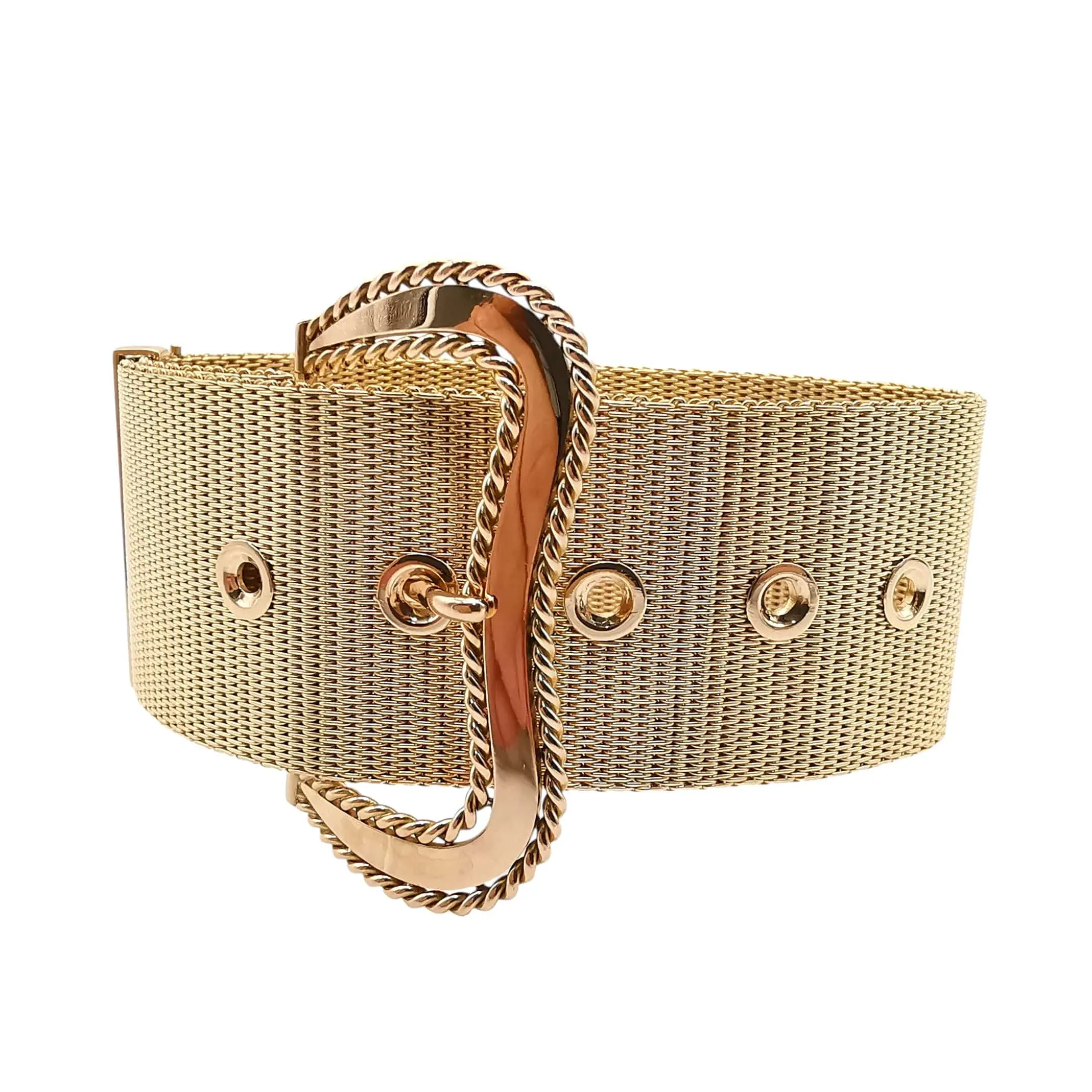 Bracelet vintage italien à boucle, or jaune et or rose sold by 58 Facettes