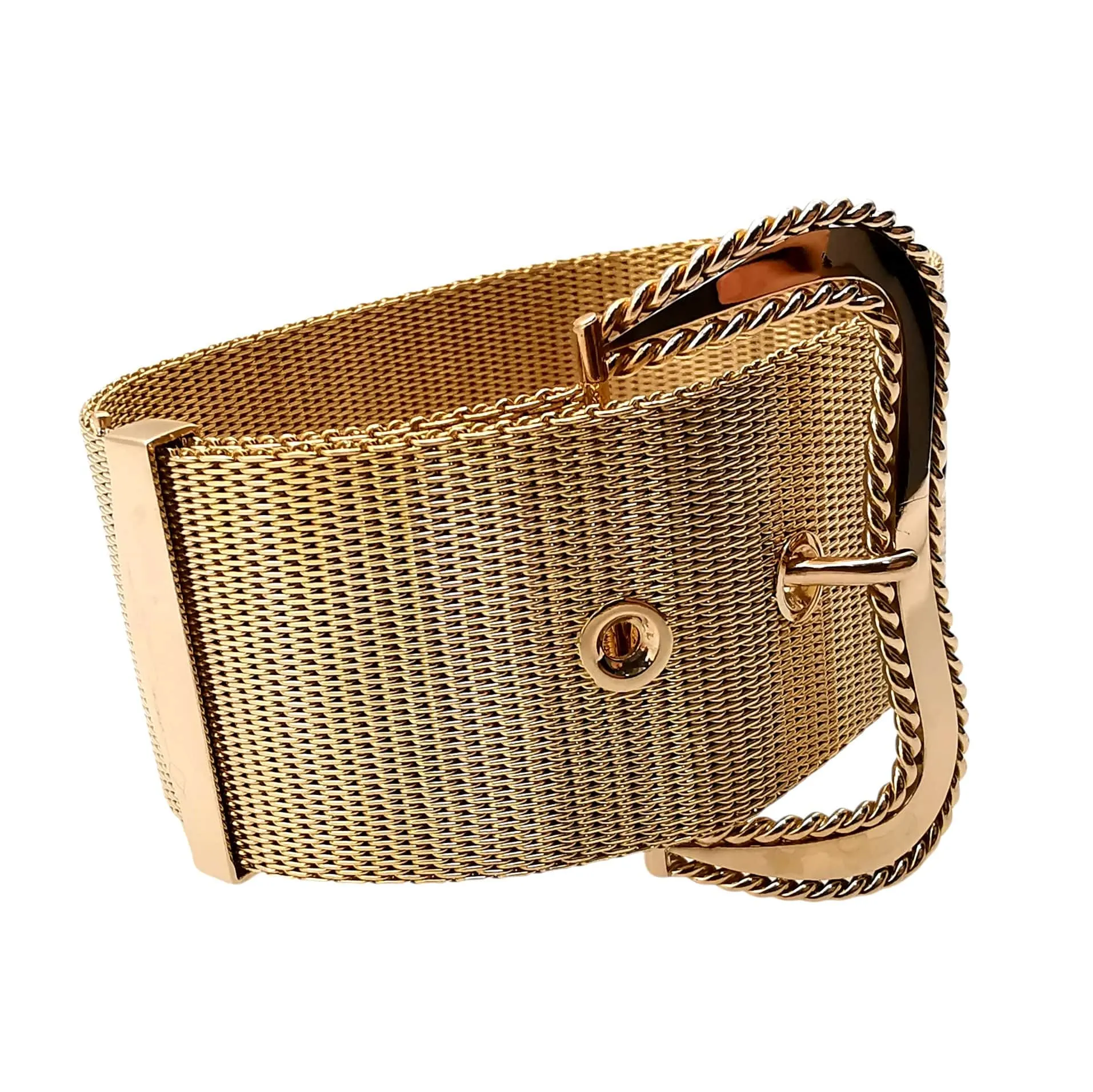 Bracelet vintage italien à boucle, or jaune et or rose sold by 58 Facettes product image thumbnail 2