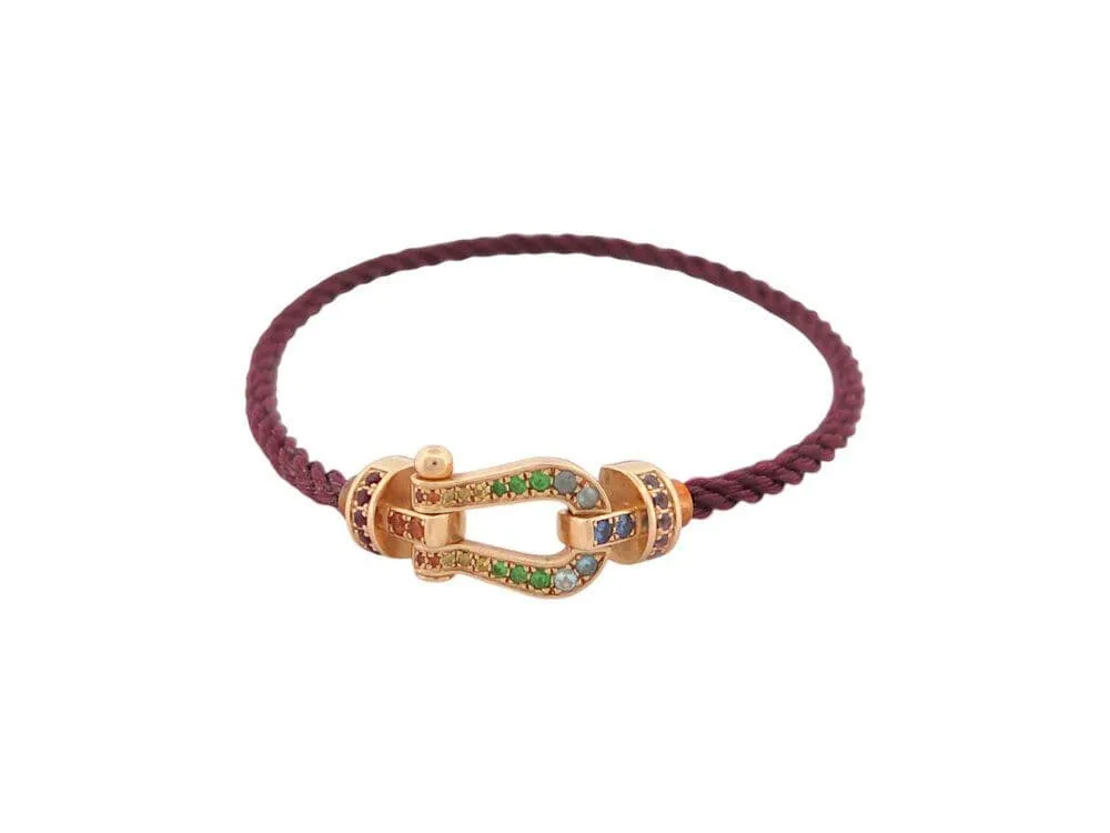 bracelet FRED force 10 mm 0b0156 t15 rubis saphir or rose 18k sold by 58 Facettes product image thumbnail 4