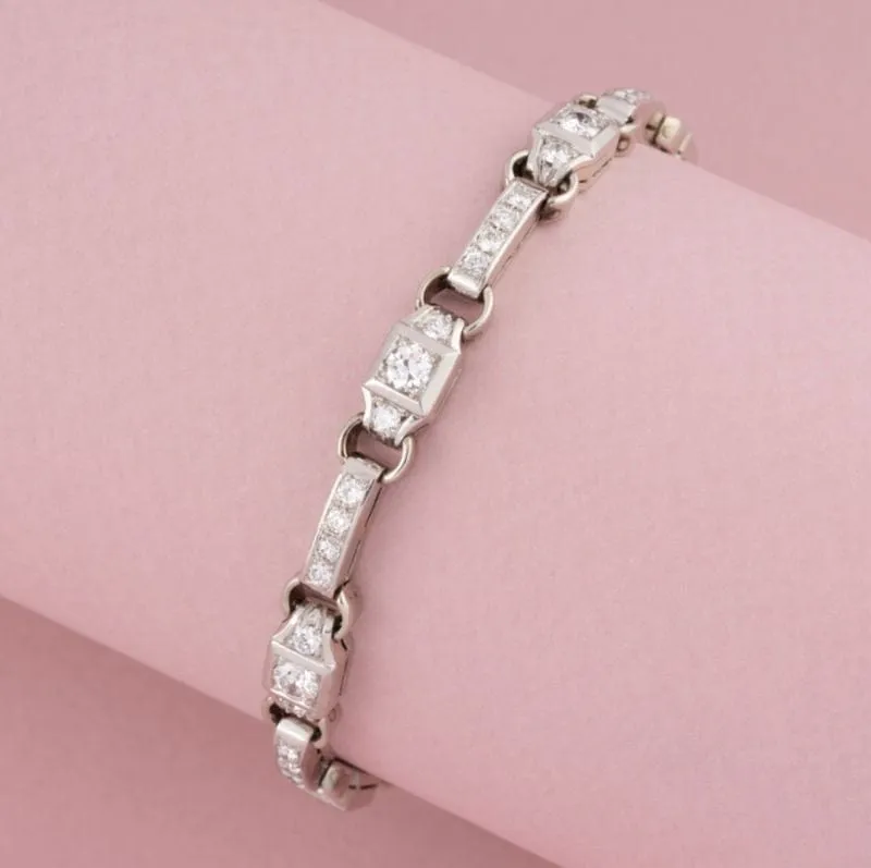 Bracelet Art Déco diamants sold by 58 Facettes product image thumbnail 4