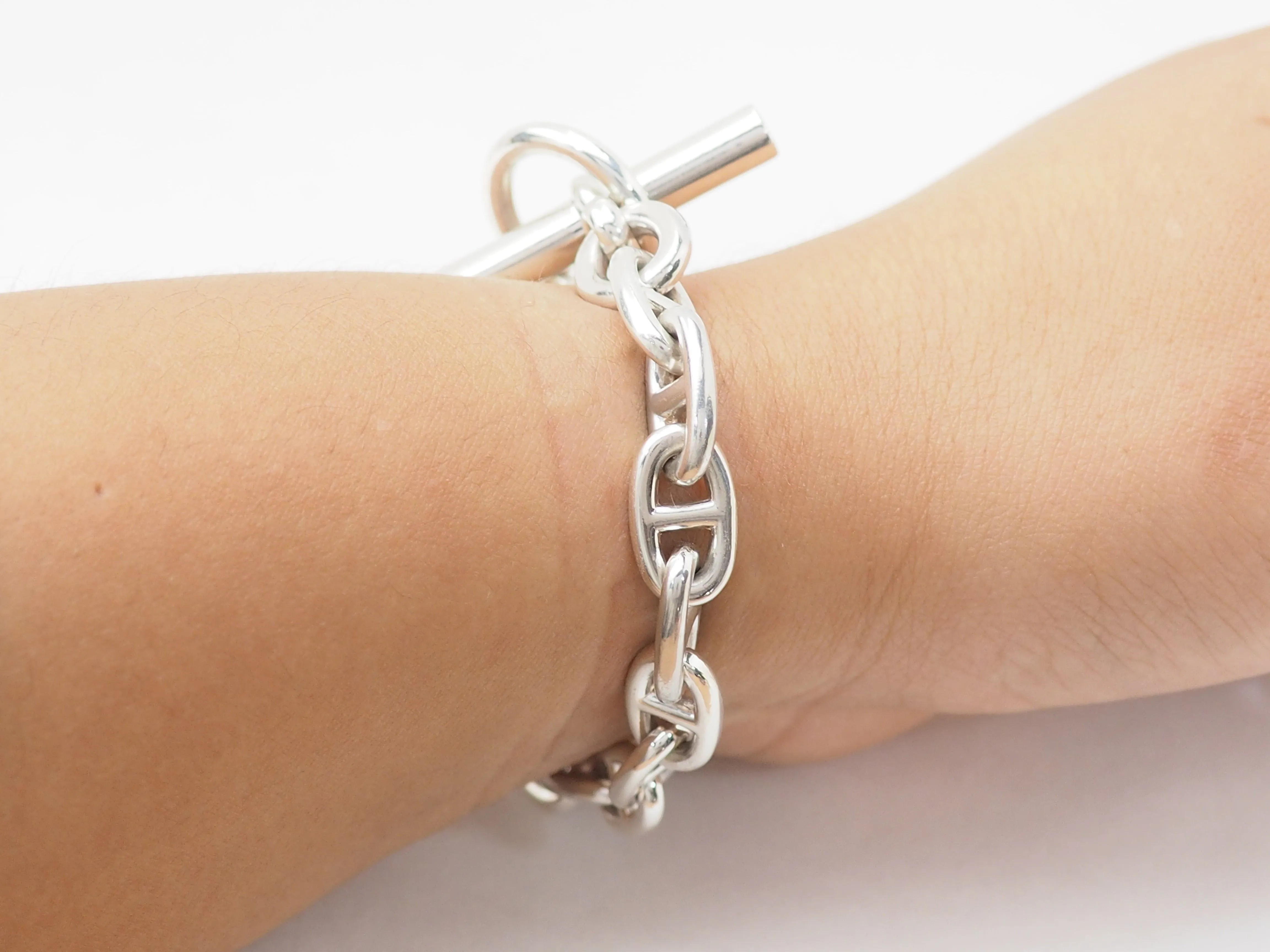 Bracelet Hermès vintage maille marine en argent sold by 58 Facettes product image thumbnail 2