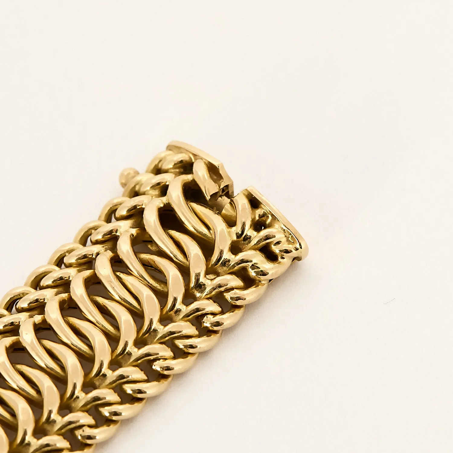 Bracelet maille tressée or jaune sold by 58 Facettes product image thumbnail 5