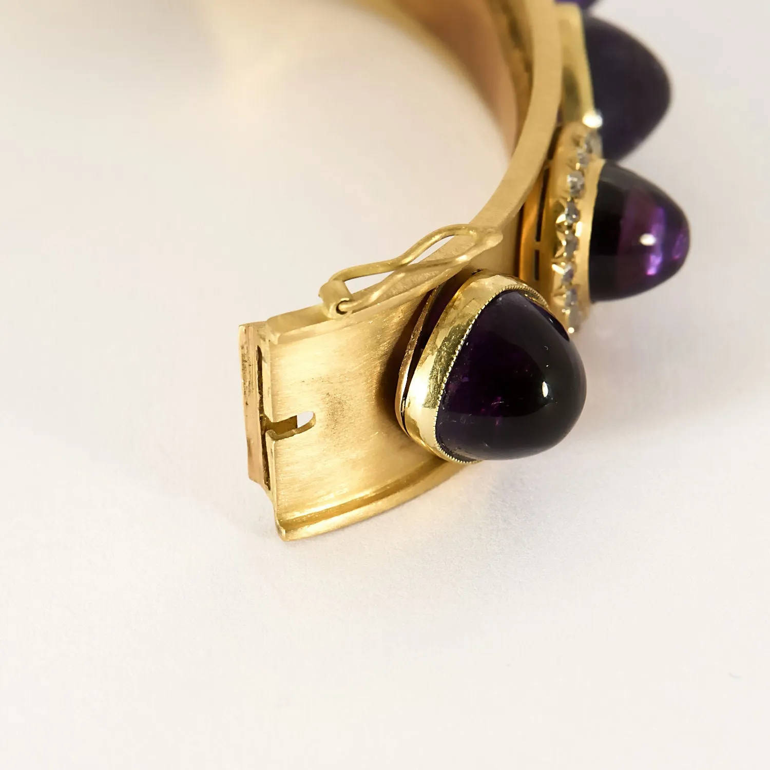 Bracelet rigide or jaune et améthystes sold by 58 Facettes product image thumbnail 5