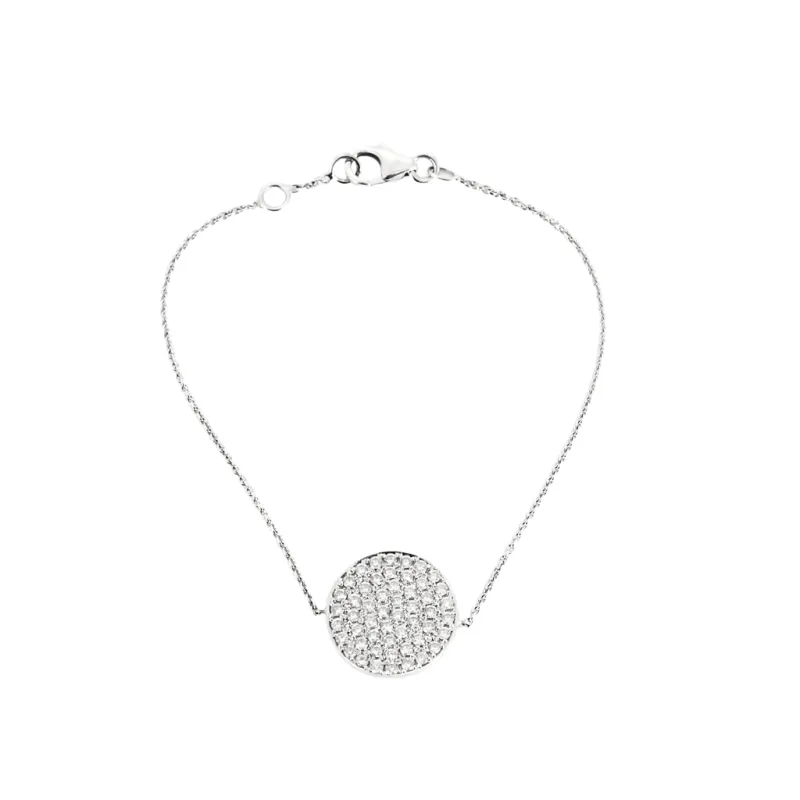 Bracelet en or blanc et diamants sold by 58 Facettes