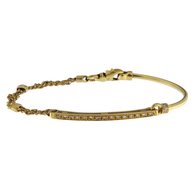 Bracelet en or jaune avec diamants de 0,19 ct sold by 58 Facettes