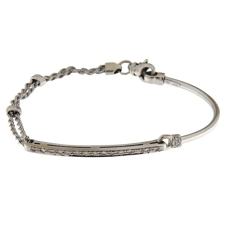 Bracelet en or blanc avec diamants de 0,23 ct sold by 58 Facettes