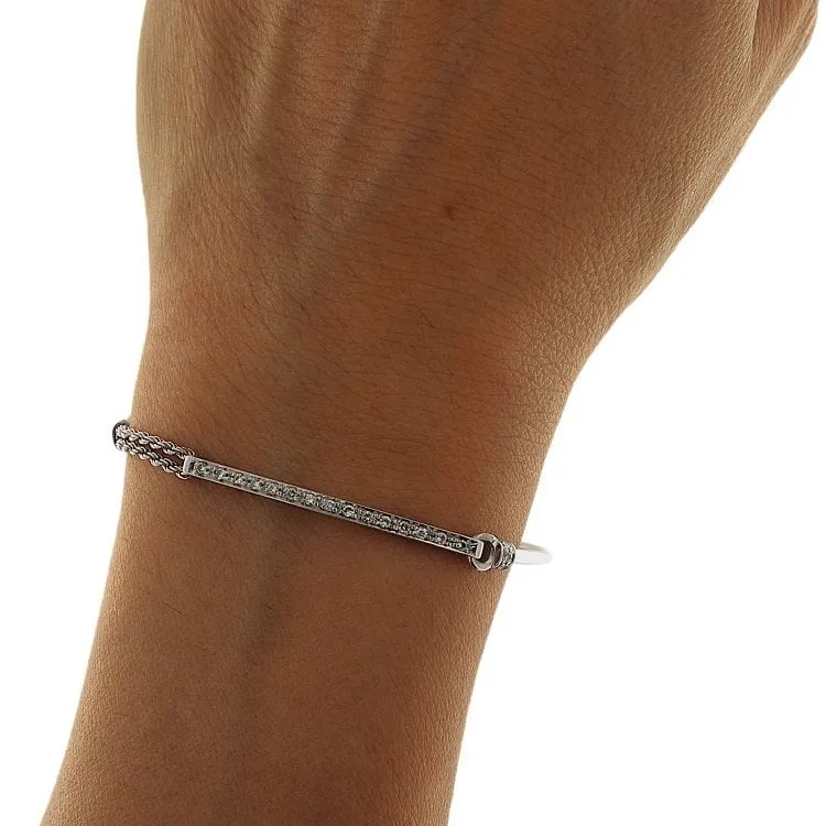Bracelet en or blanc avec diamants de 0,23 ct sold by 58 Facettes product image thumbnail 2