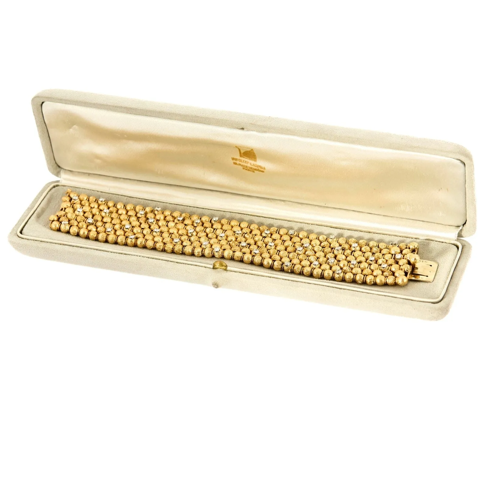 VAN CLEEF & ARPELS - Georges lenfant - Rare Bracelet en platine et or jaune, diamants. sold by 58 Facettes product image thumbnail 3