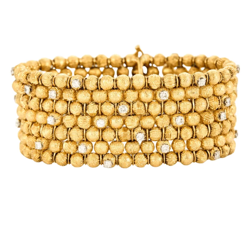 VAN CLEEF & ARPELS - Georges lenfant - Rare Bracelet en platine et or jaune, diamants. sold by 58 Facettes