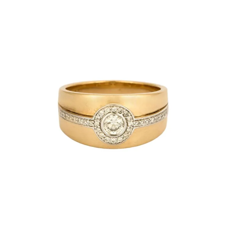Bague bandeau en or jaune et diamants sold by 58 Facettes